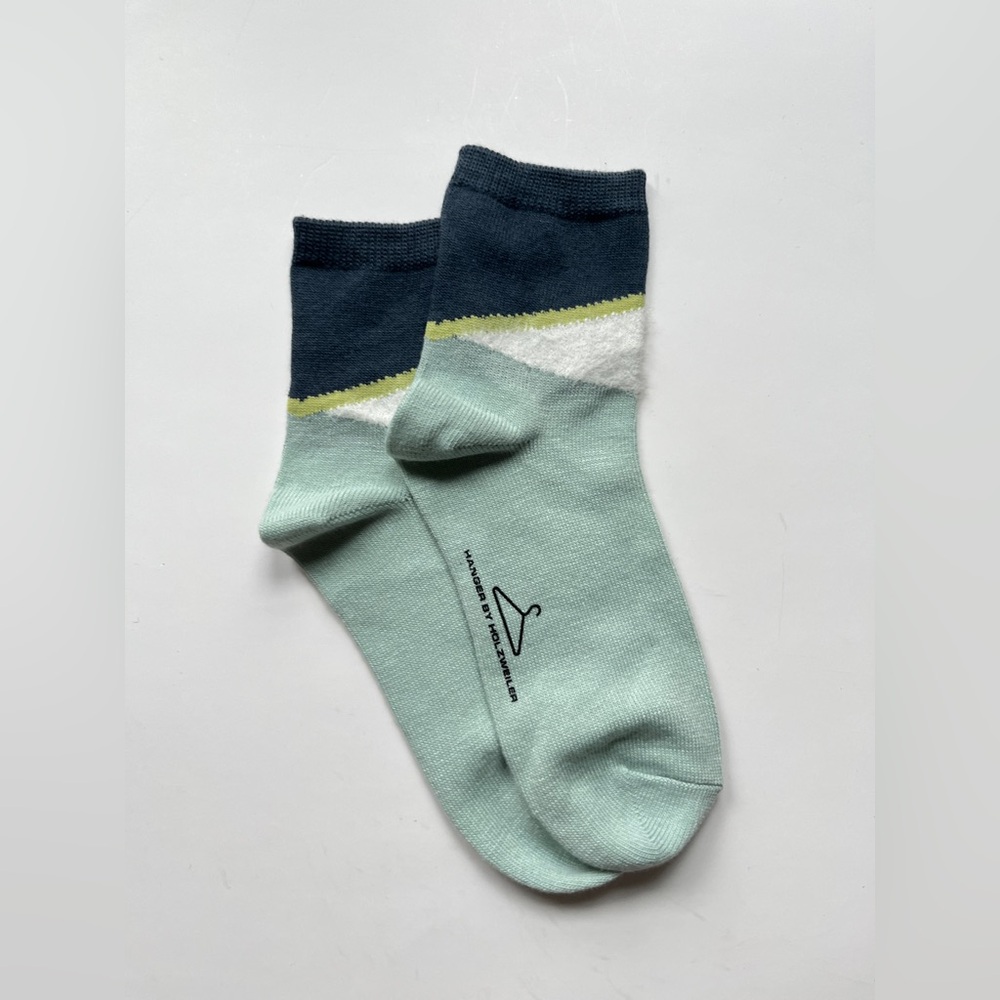 Hanger by holzweiler Mint and Navy Women's Casual Socks